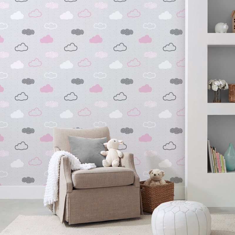 Twilight Clouds (Pink) – Peel & Stick Wallpaper