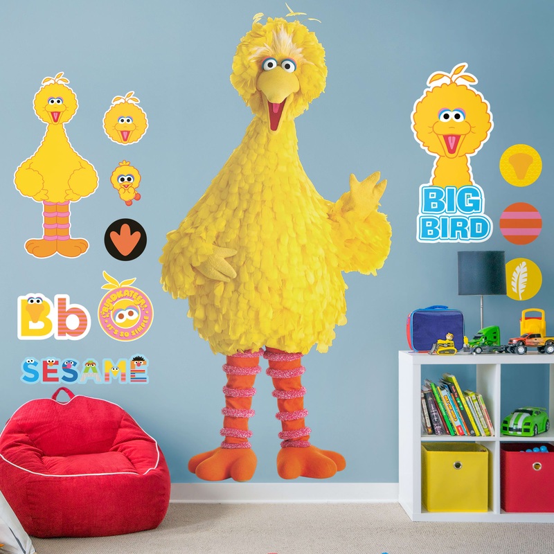 Big Bird – Sesame Street – RealBig Collection – Official Sesame Street – Reusable Vinyl Wall Decals