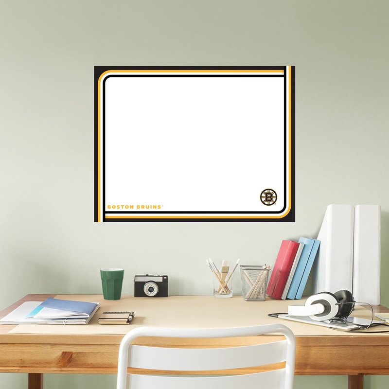 Boston Bruins – Dry Erase Whiteboard – Official NHL – Reusable Vinyl Wall Decal