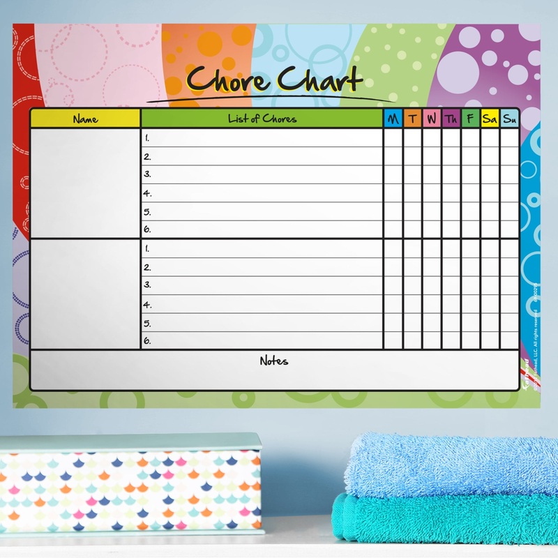 Chore Chart – Removable Dry Erase Vinyl Decal
