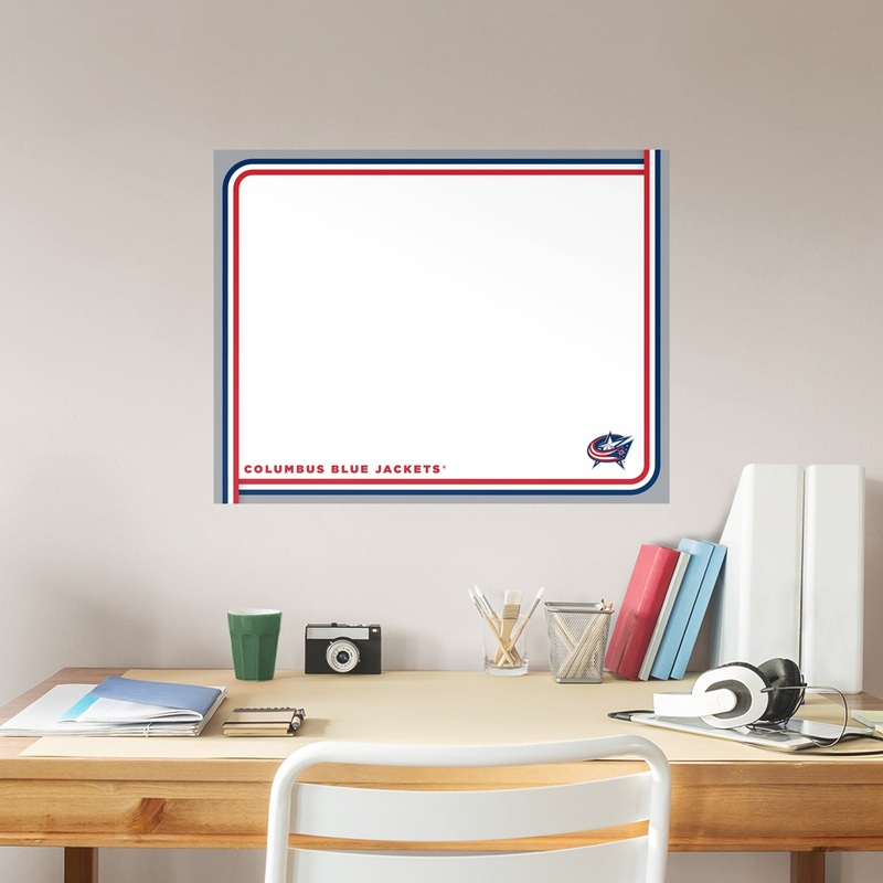 Columbus Blue Jackets – Dry Erase Whiteboard – Official NHL – Reusable Vinyl Wall Decal