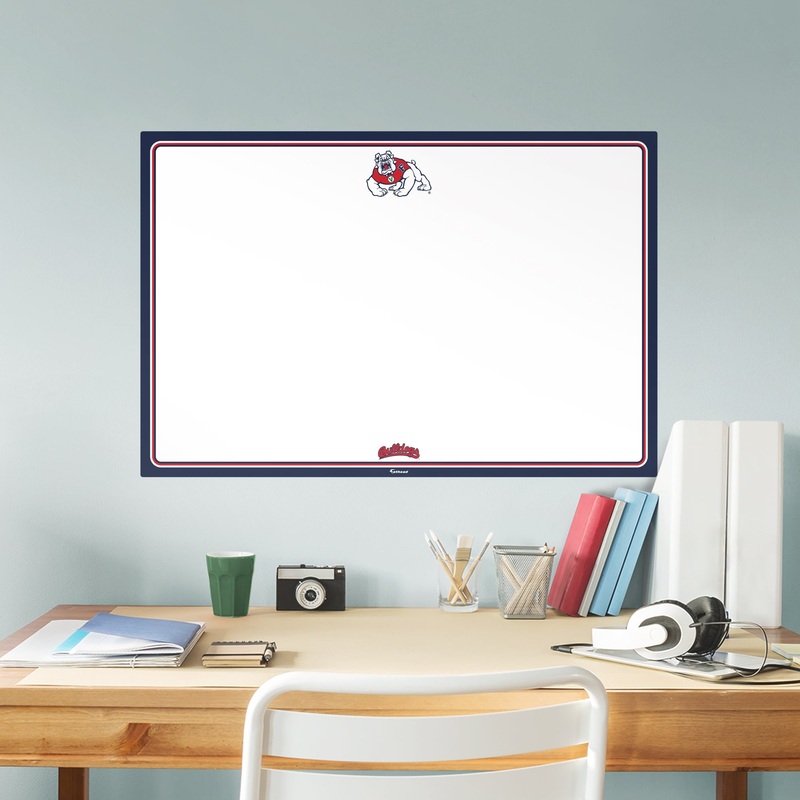 Fresno State Bulldogs – Dry Erase Whiteboard – Official NCAA – Reusable Vinyl Wall Decal