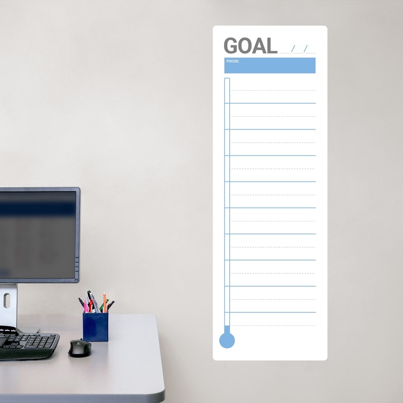 Goal Thermometer: Minamalist Design – Removable Dry Erase Vinyl Decal