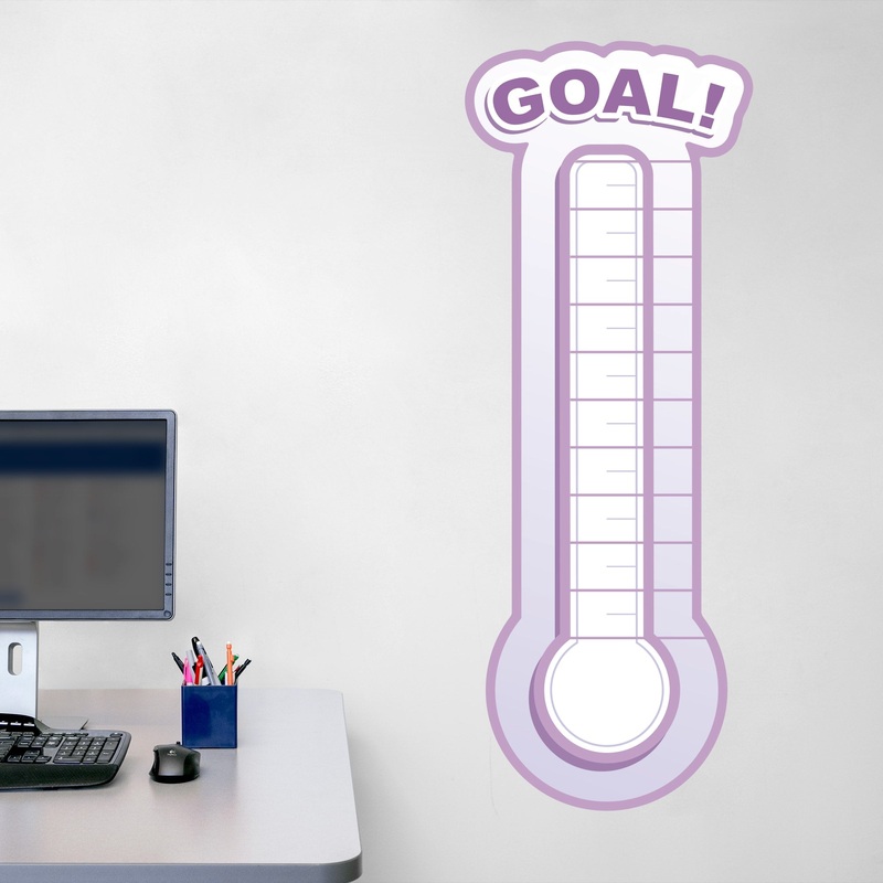 Goal Thermometer – Removable Dry Erase Vinyl Decal