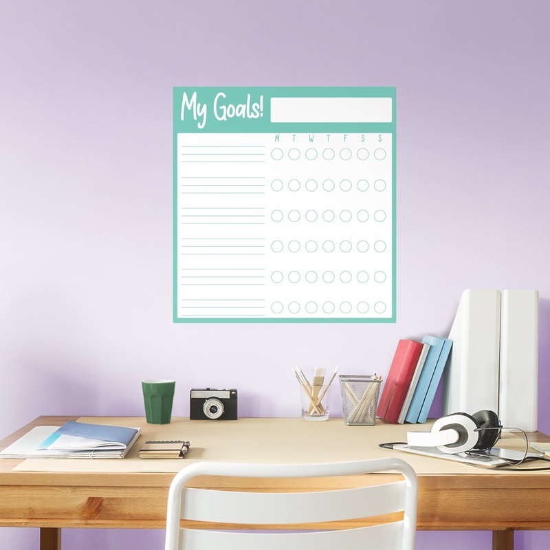Goal Tracker: Green – Removable Dry Erase Vinyl Decal
