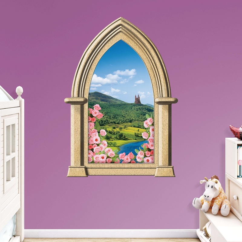 Instant Window: Fairy Tale Castle – Removable Wall Graphic