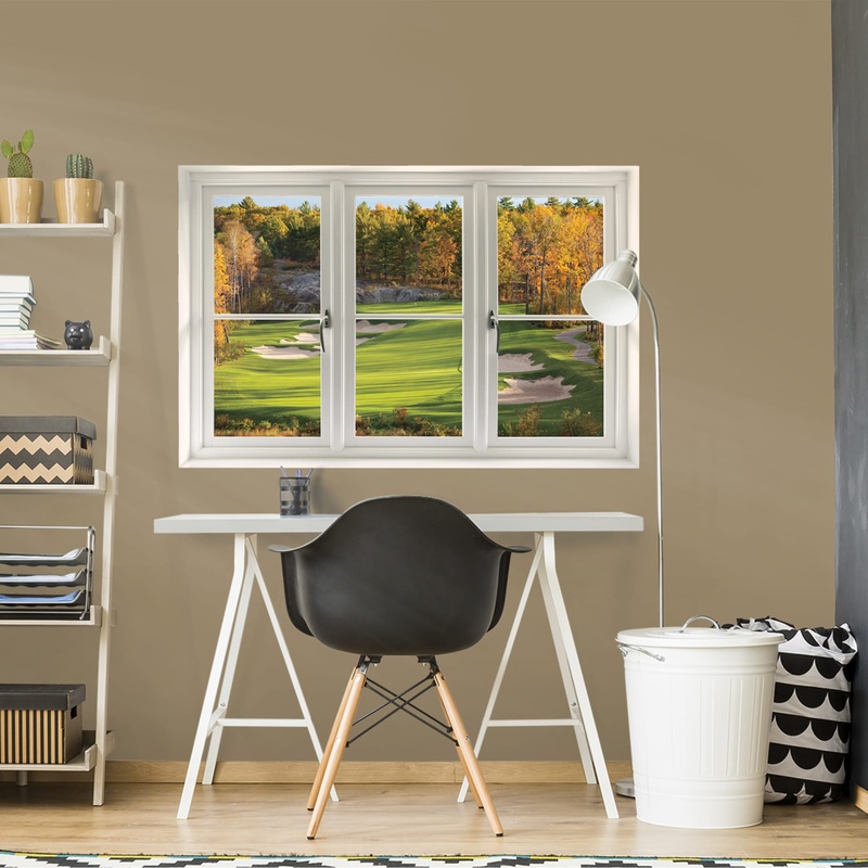 Instant Window: Fall Golf Tee Box – Removable Wall Graphic