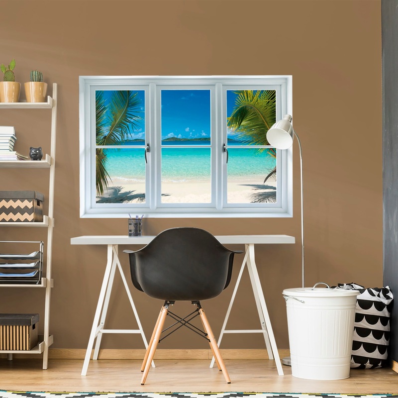 Instant Window: Virgin Islands Beach – Removable Wall Graphic