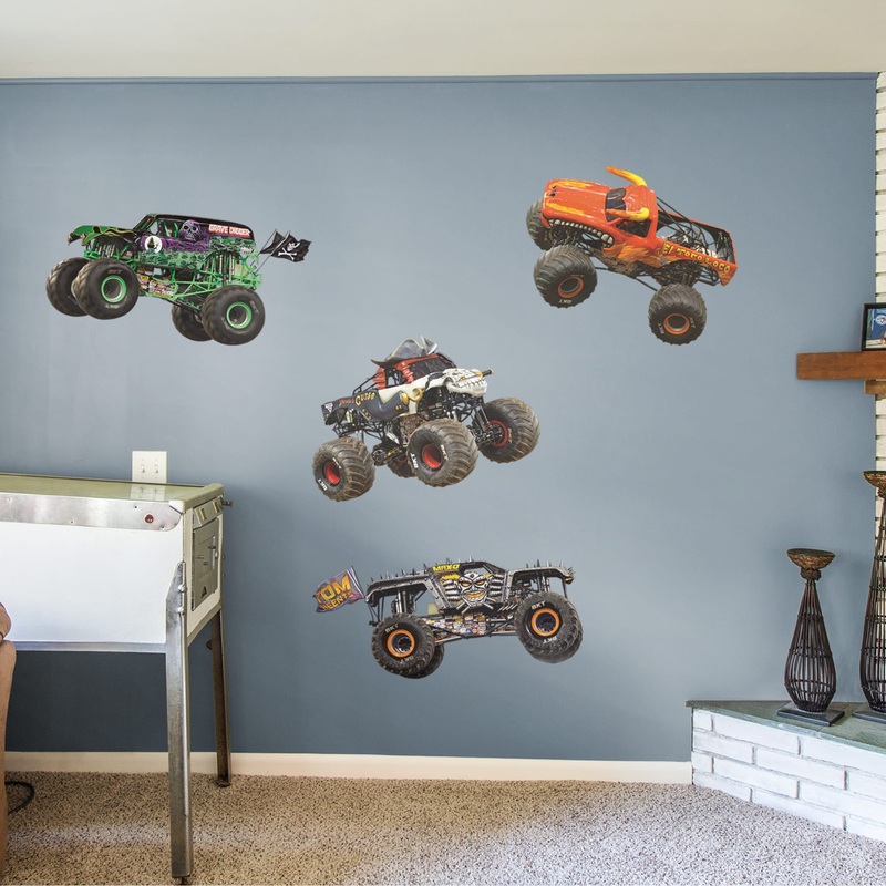 Monster Jam – RealBig Collection – Official Monster Jam – Reusable Vinyl Wall Decals