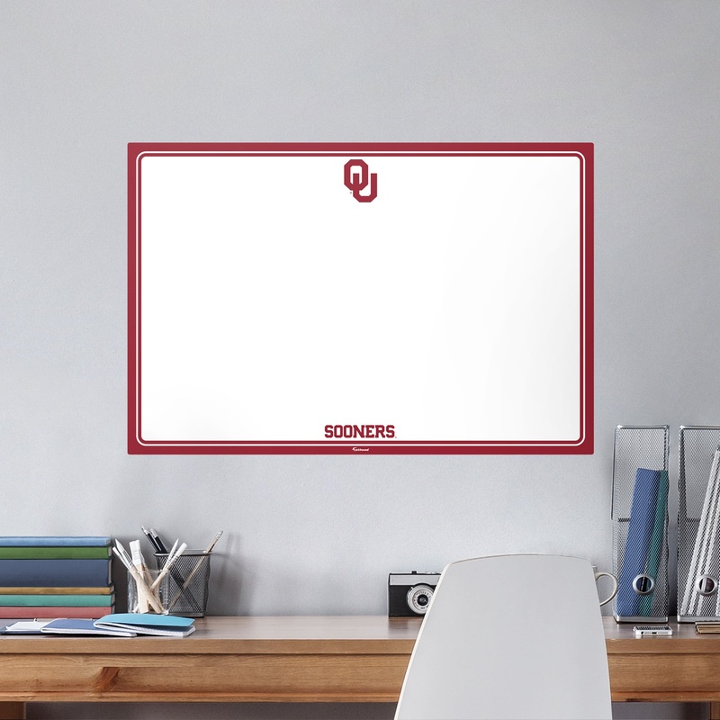 Oklahoma Sooners – Dry Erase Whiteboard – Official NCAA – Reusable Vinyl Wall Decal