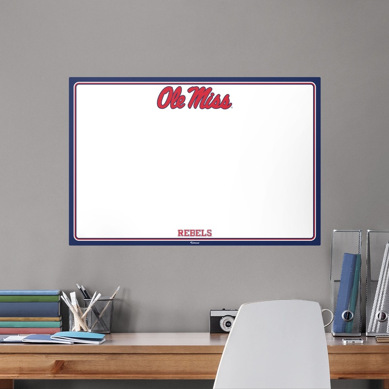 Ole Miss Rebels – Dry Erase Whiteboard – Official NCAA – Reusable Vinyl Wall Decal