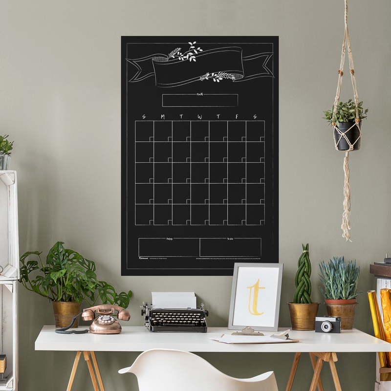 One Month Calendar: Chalkboard Banner Design – Removable Dry Erase Vinyl Decal
