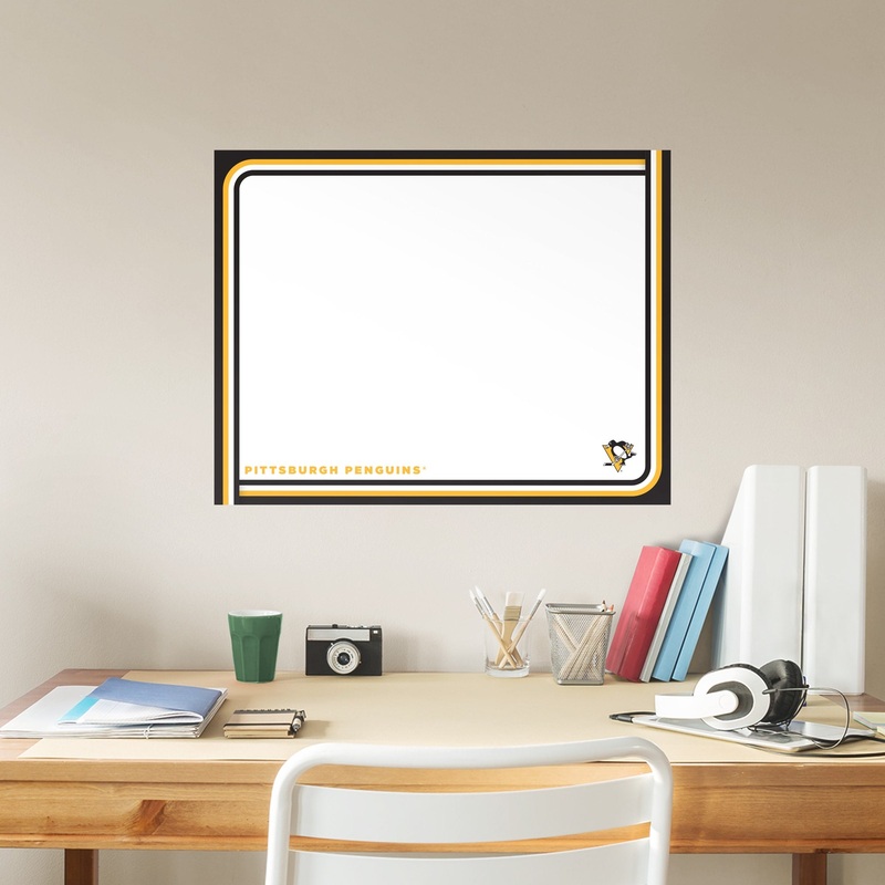 Pittsburgh Penguins – Dry Erase Whiteboard – Official NHL – Reusable Vinyl Wall Decal