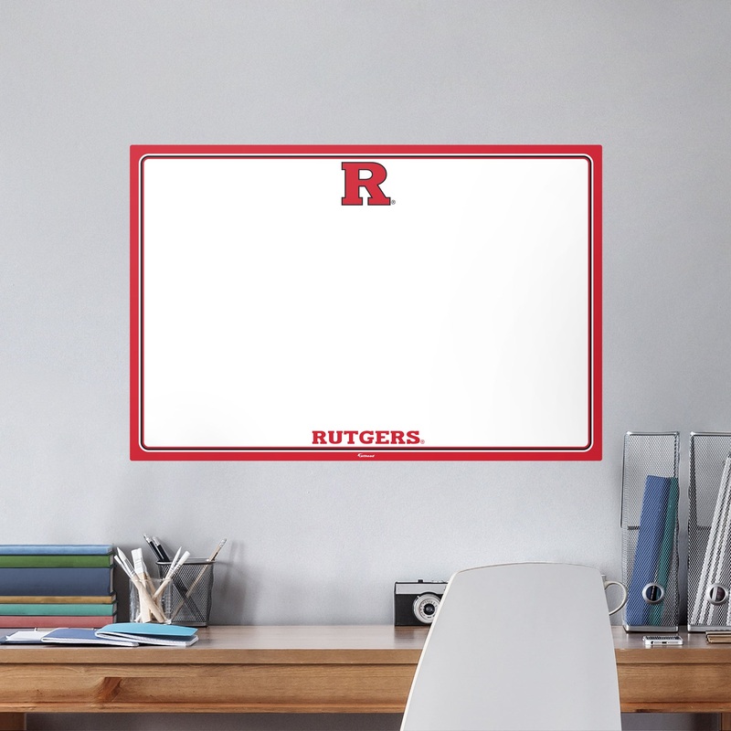 Rutgers Scarlet Knights – Dry Erase Whiteboard – Official NCAA – Reusable Vinyl Wall Decal