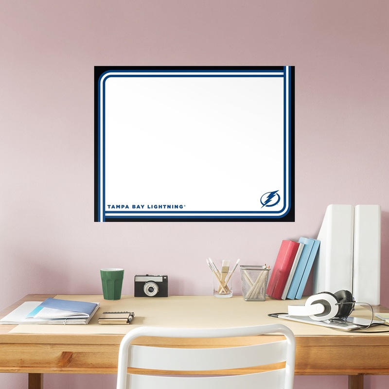 Tampa Bay Lightning – Dry Erase Whiteboard – Official NHL – Reusable Vinyl Wall Decal