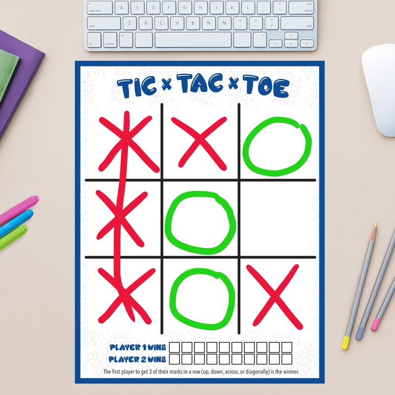 Tic-Tac-Toe Game – Removable Dry Erase Vinyl Decal