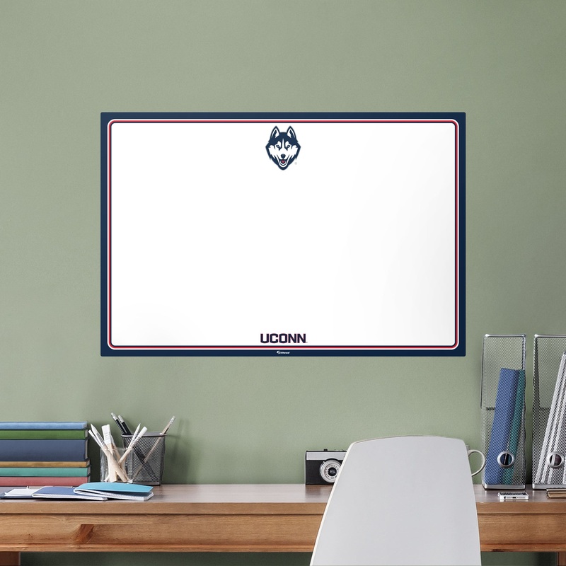 UConn Huskies – Dry Erase Whiteboard – Official NCAA – Reusable Vinyl Wall Decal