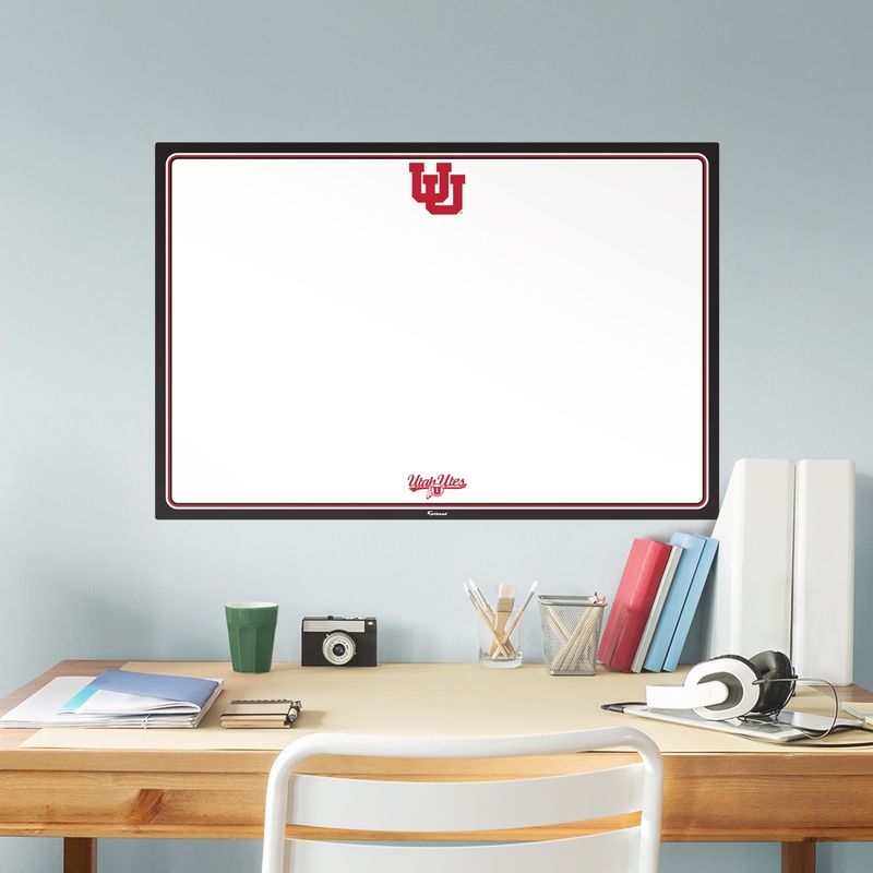 Utah Utes – Dry Erase Whiteboard – Official NCAA – Reusable Vinyl Wall Decal