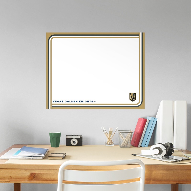 Vegas Golden Knights – Dry Erase Whiteboard – Official NHL – Reusable Vinyl Wall Decal