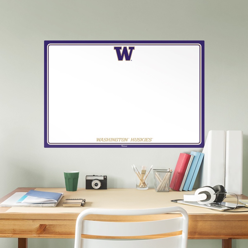 Washington Huskies – Dry Erase Whiteboard – Official NCAA – Reusable Vinyl Wall Decal