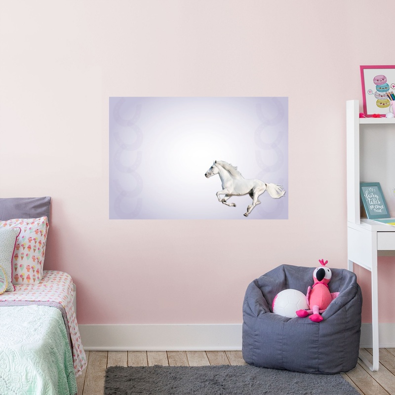 Whiteboard: White Horse – Removable Dry Erase Vinyl Decal