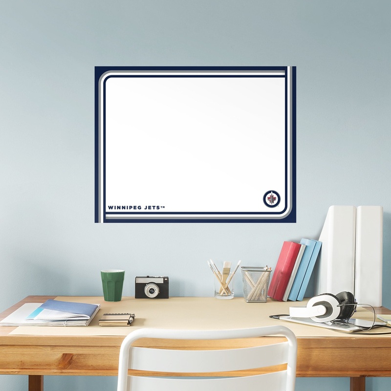 Winnipeg Jets – Dry Erase Whiteboard – Official NHL – Reusable Vinyl Wall Decal
