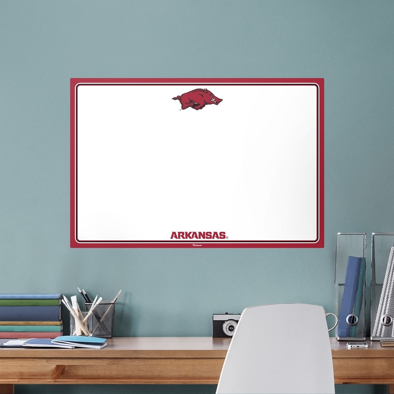 Arkansas Razorbacks – Dry Erase Whiteboard – Official NCAA – Reusable Vinyl Wall Decal