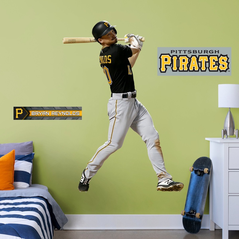 Bryan Reynolds – RealBig Collection – Official MLB – Pittsburgh Pirates – Reusable Vinyl Wall Decals