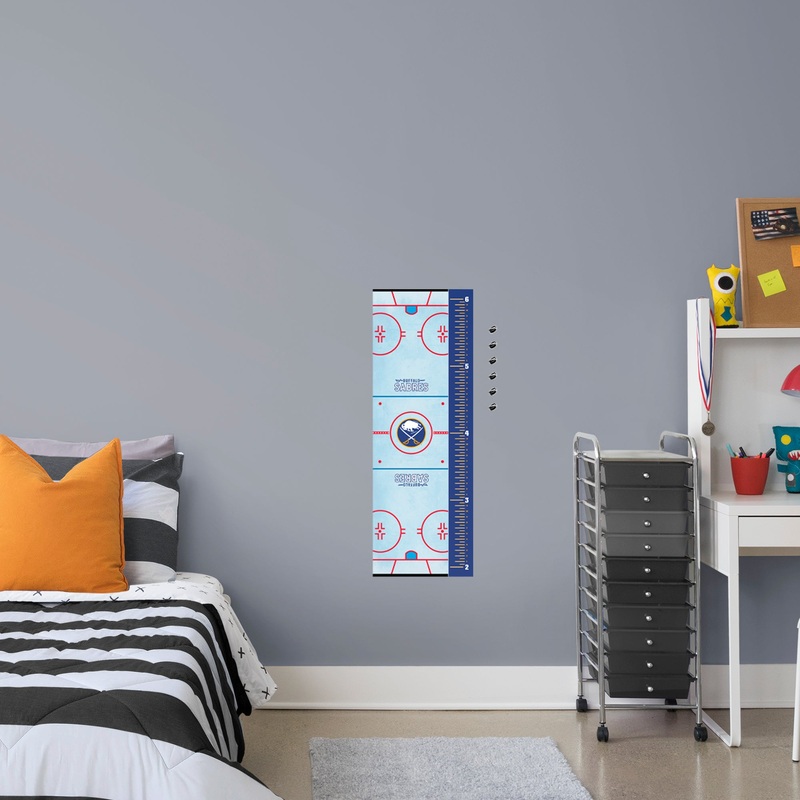 Buffalo Sabres Rink – Growth Chart – Official NHL – Buffalo Sabres – Reusable Vinyl Wall Decal