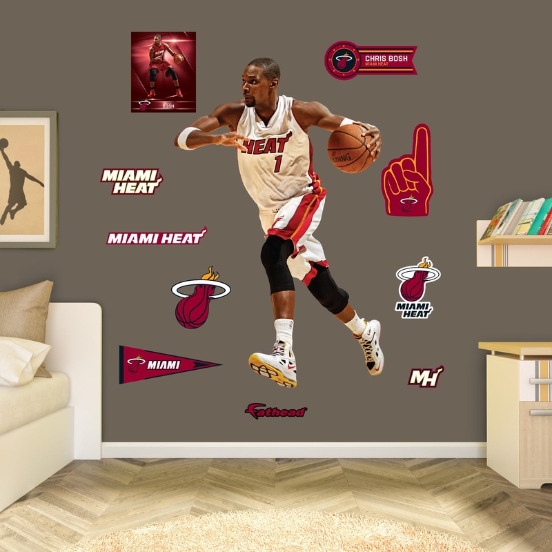 Chris Bosh – RealBig Legend Collection – Official NBA – Miami Heat – Reusable Vinyl Wall Decals