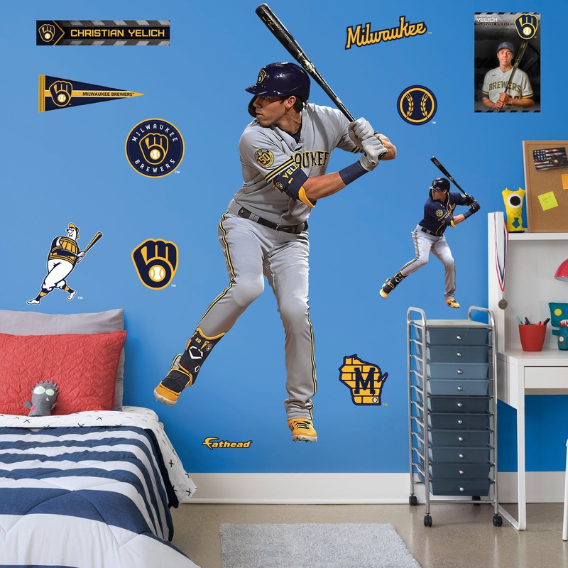 Christian Yelich – RealBig Collection – Official MLB – Milwaukee Brewers – Reusable Vinyl Wall Decals #2
