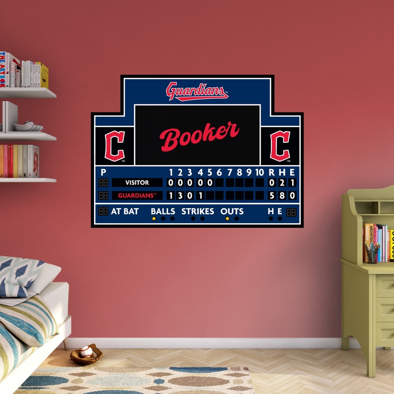 Cleveland Guardians – Scoreboard Graphic – With Personalized Name – Official MLB – Vinyl Transfer Decal
