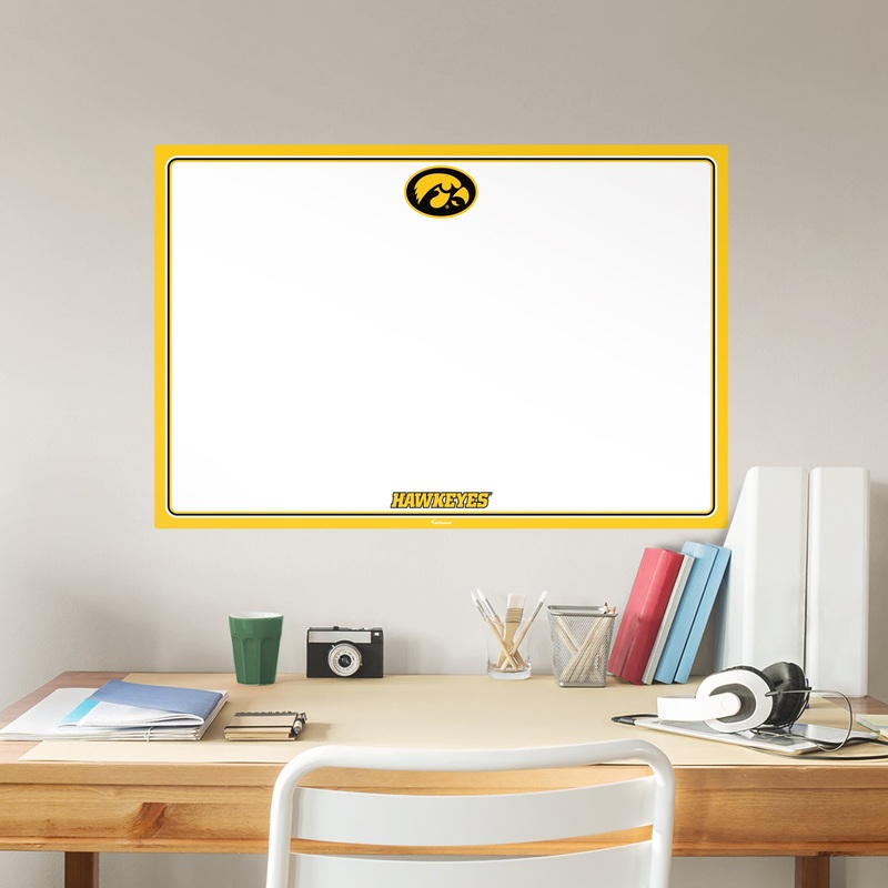 Iowa Hawkeyes – Dry Erase Whiteboard – Official NCAA – Reusable Vinyl Wall Decal