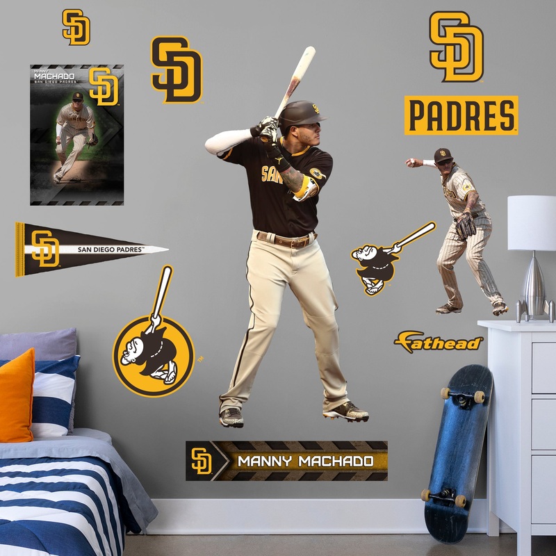 Manny Machado – RealBig Collection – Official MLB – San Diego Padres – Reusable Vinyl Wall Decals #1