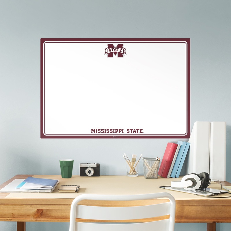 Mississippi State Bulldogs – Dry Erase Whiteboard – Official NCAA – Reusable Vinyl Wall Decal