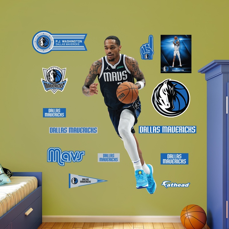 P.J. Washington – RealBig Collection – Official NBA – Dallas Mavericks – Reusable Vinyl Wall Decals