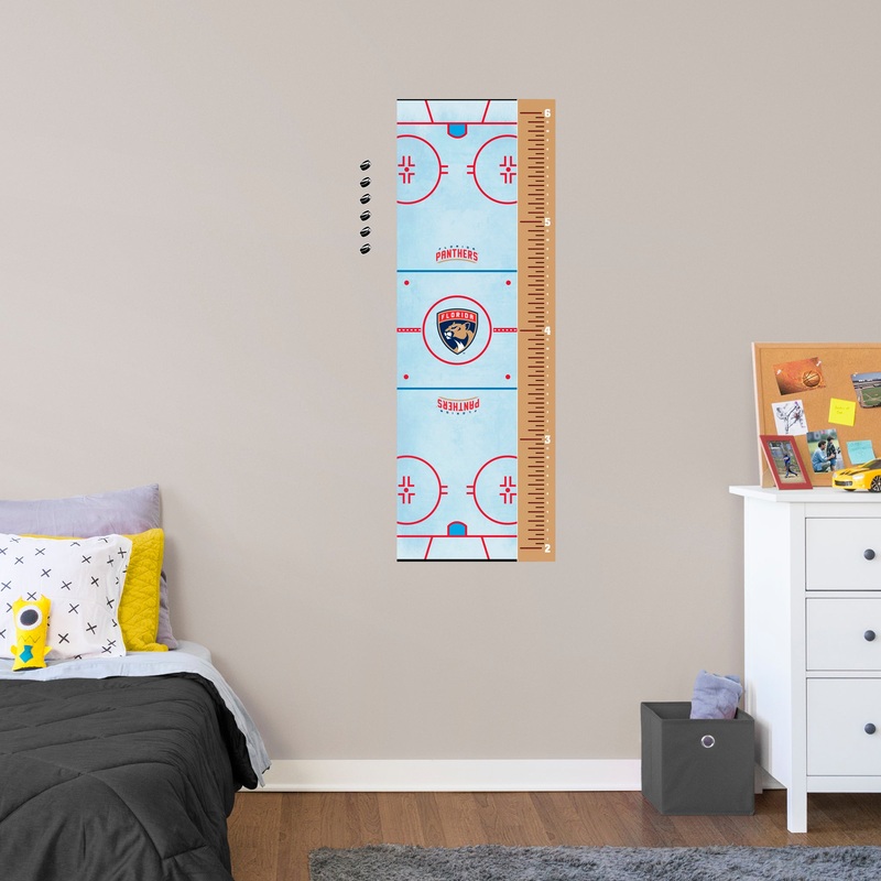 Rink – Growth Chart – Official NHL – Florida Panthers – Reusable Vinyl Wall Decal