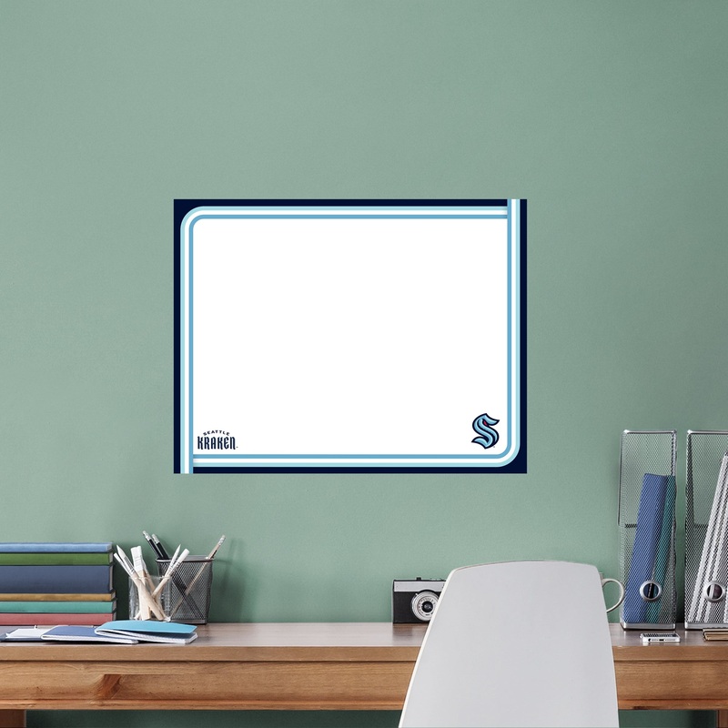 Seattle Kraken – X-Large – Dry Erase Whiteboard – Official NHL – Reusable Vinyl Wall Decal
