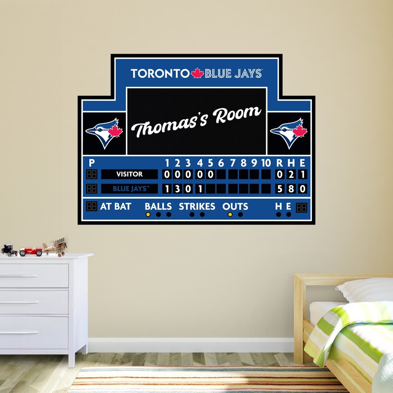 Toronto Blue Jays – Scoreboard Graphic – With Personalized Name – Official MLB – Vinyl Transfer Decal