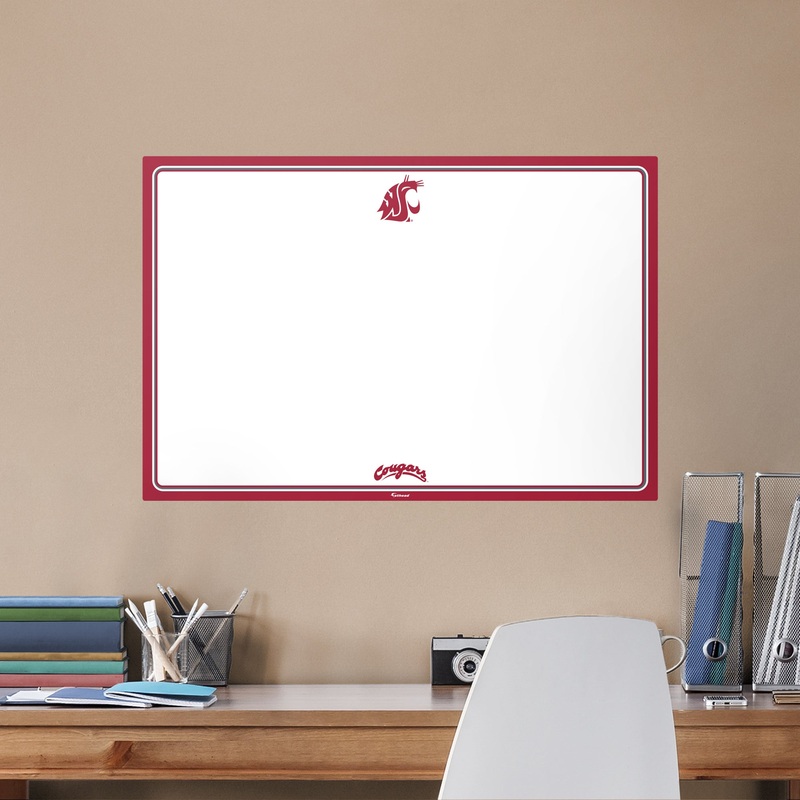 Washington State Cougars – Dry Erase Whiteboard – Official NCAA – Reusable Vinyl Wall Decal