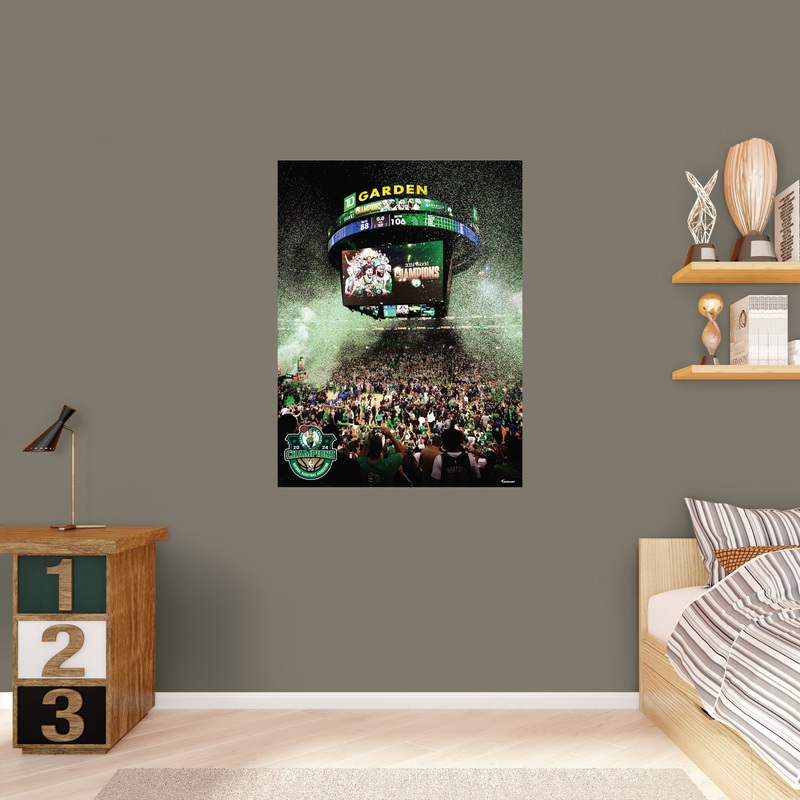 2024 Champions Scoreboard – Peel & Stick Poster – Official NBA – Boston Celtics – Reusable Vinyl Wall Decal