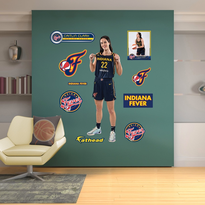Caitlin Clark – RealBig The Future Collection – Official WNBA – Indiana Fever – Reusable Vinyl Wall Decals