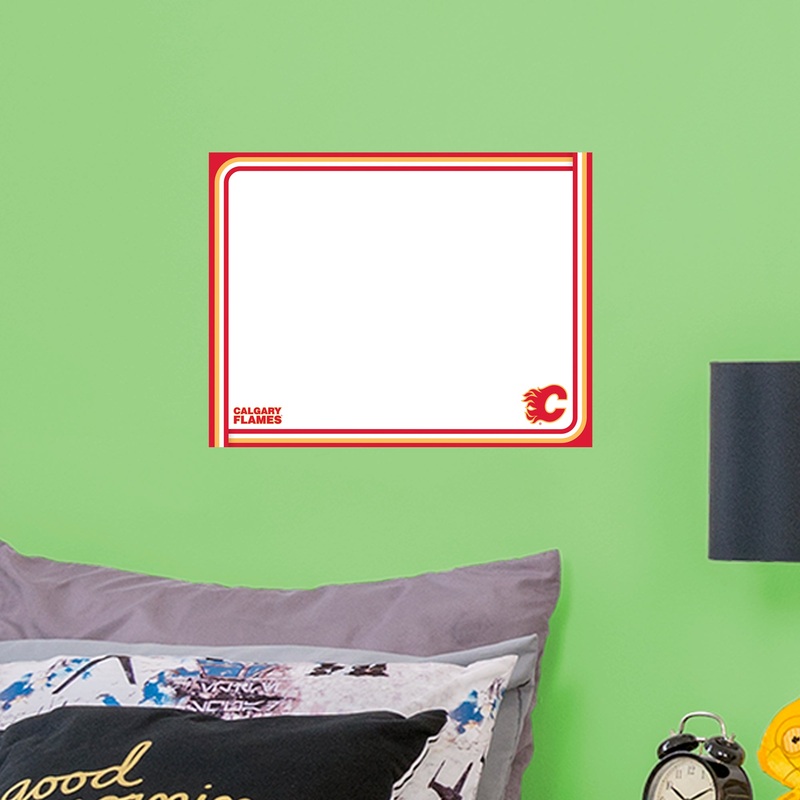 Calgary Flames – Teammate – Dry Erase Whiteboard – Official NHL – Reusable Vinyl Wall Decal