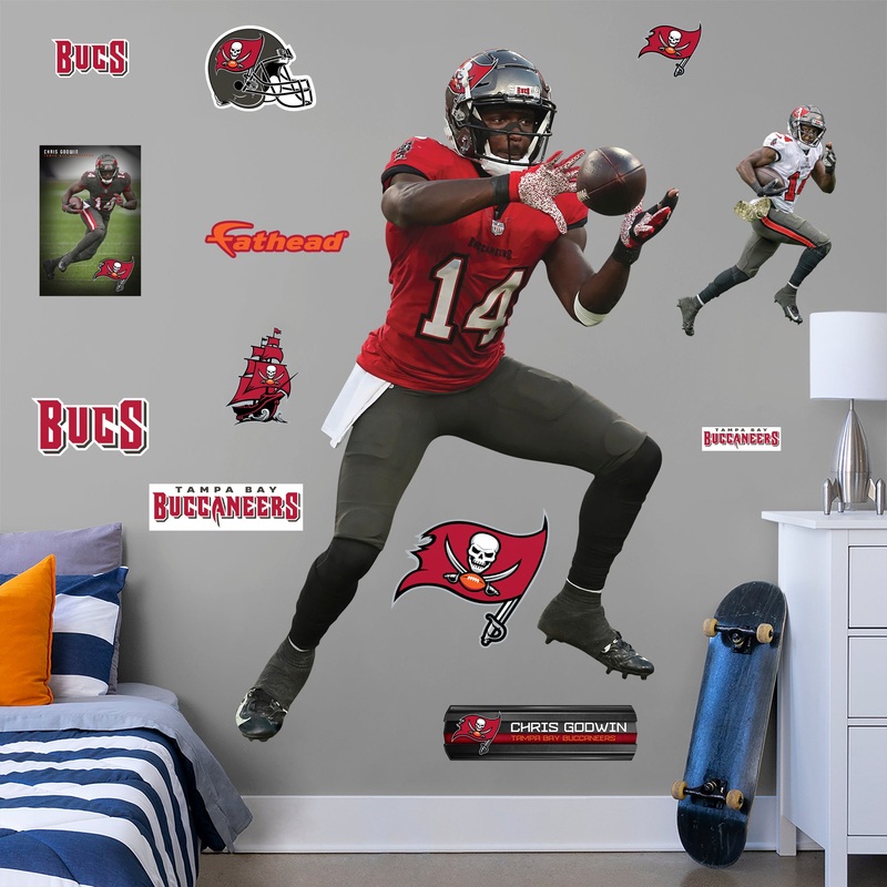 Chris Godwin – RealBig Collection – Official NFL – Tampa Bay Buccaneers – Reusable Vinyl Wall Decals