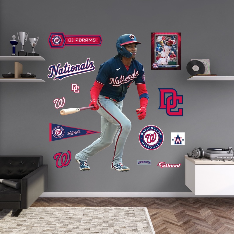 CJ Abrams – RealBig Collection – Official MLB – Washington Nationals – Reusable Vinyl Wall Decals
