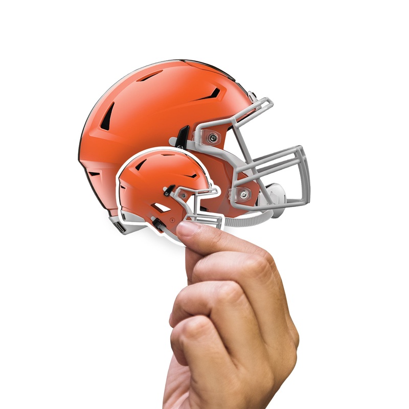Cleveland Browns – 5 Helmet Minis (Mixed Sizes) – Official NFL – Reusable Vinyl Decals