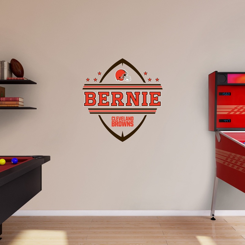 Cleveland Browns – Football Logo – With Personalized Name – Official NFL – Reusable Vinyl Transfer Decal