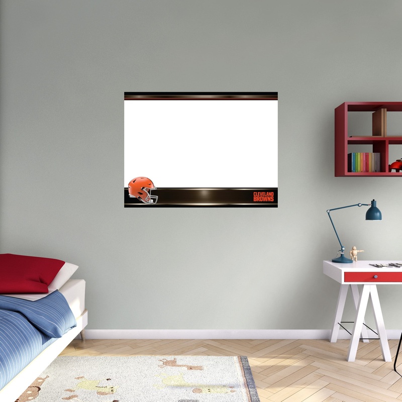 Cleveland Browns – Helmet – Dry Erase Whiteboard – Official NFL – Reusable Vinyl Wall Decal