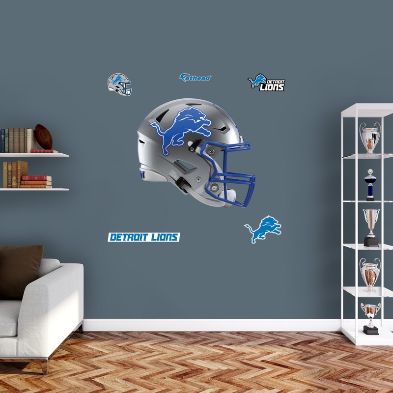 Detroit Lions – RealBig Helmet Collection – Official NFL – Reusable Vinyl Wall Decals
