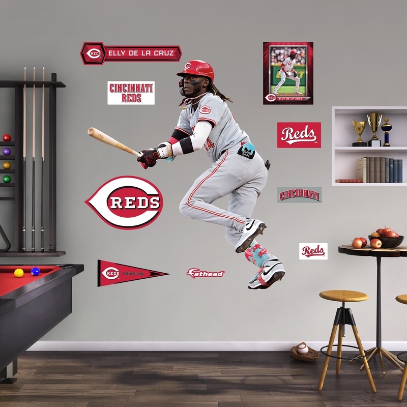 Elly De La Cruz – RealBig Collection – Official MLB – Cincinnati Reds – Reusable Vinyl Wall Decals #2